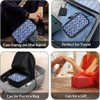 Tropical Flowers Electronic Organizer Travel Cable Organizer Bag Portable Pouch Electronic Accessories Carry Case for Tech Accessory Phone Power Bank Cable Cord Charger