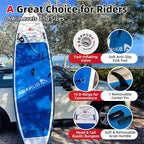 Abahub Inflatable SUP, Wide 10'6" x 31"/34" x 10'6" iSUP, Blue Standup Paddleboard with Adjustable SUP Kayak Paddle, for Yoga, Paddle Board, Kayaking, Surf, Canoe, Fishing