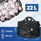 Maelstrom Soft Sided Cooler Bag, 30/40 Can Collapsible Insulated Ice Chest, Large Leakproof Camping & Travel Cooler for Kayaking & Beach