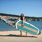 Inflatable Paddle Boards for Adults and Youth, 11'x33 Wood Grain Stand Up Paddle Board with SUP Accessories, Portable Inflatable Paddleboard for All Skill Levels,Blow Up Paddle Board as Present