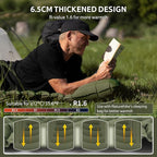 Naturehike Camping Sleeping Pad, Ultralight Inflatable Sleeping Mat with Pillow Built-in Pump, 2.6 Inch Lightweight Air Mattress for Backpacking, Hiking, Traveling