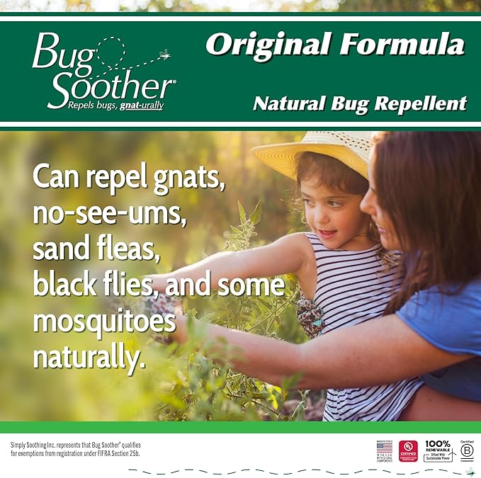 Bug Soother 1 Gallon - Natural Insect, Gnat and Mosquito Repellent & Deterrent with Essential Oils - 100% DEET-Free Safe Bug Spray for Adults and The Environment - Made in USA - W/O Sprayer