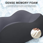 urnexttour Travel Pillow for Airplane Memory Foam Neck Pillow, Soft & Support Travel Pillow for Travelling, Sleeping Rest, Car, Train and Home Use (Black)