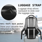 17 Inch Laptop Backpack, Business Anti Theft Slim Durable Laptops Backpack with USB Charging Port, Water Resistant College Computer Bag Gifts for Men & Women Fits 15.6 Inch Notebook-Grey