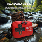 152 PCS Waterproof First Aid Kit, Portable Small Boat Dry Bag Bug Out Bags, Emergency Medical Kit Ideal for Boating, Camping, Fishing, Kayaking, Floating, Red