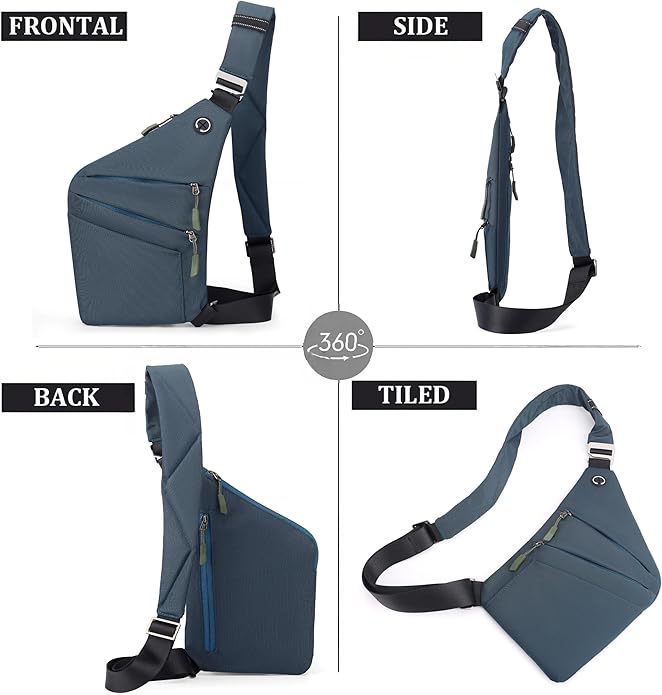 Crossbody Travel Bags for Women, New Theft Proof Safe Slim Sling Travel Purses, Personal Flex Shoulder Bag for Men Women