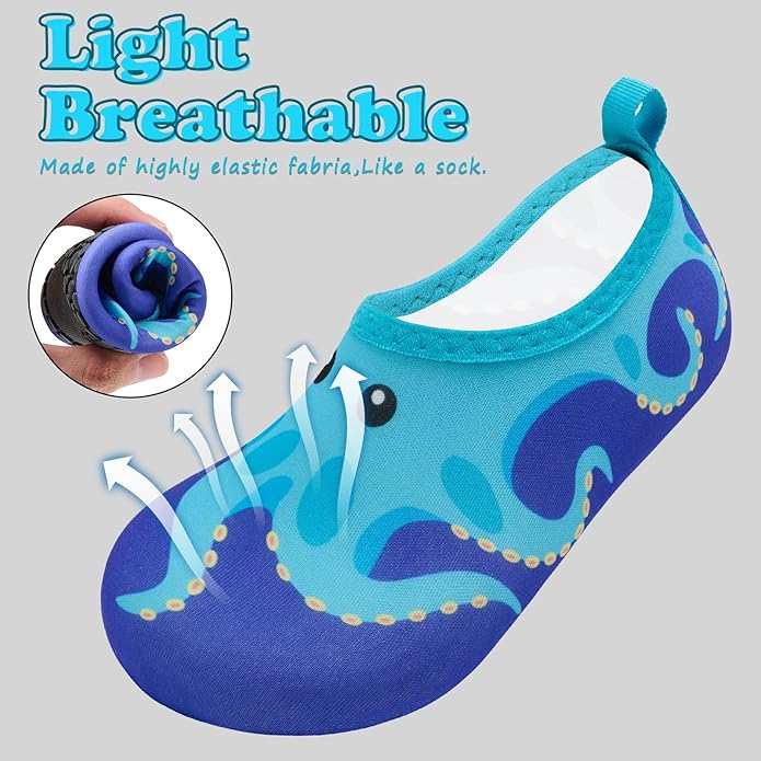 Deevike Kids Water Shoes Boys Grils Barefoot Quick Dry Aqua Socks Beach Shoes for Toddler Sports Swim Surf Outdoor Walking