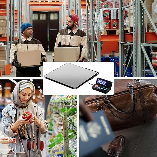 Shipping Postal Scale 440lb,Commercial Weight Scale for Packages,Postage,Luggage,Small Business, Mail, Warehouse, Home, Battery & Charging Cable Included