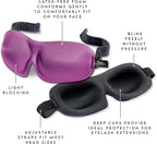 Bucky 40 Blinks No Pressure Eye Mask for Travel & Sleep, Granite Dots, One Size