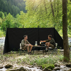 Wind Blocker Camping Windbreaks | Privacy Fence Stove Windshield Shelter | Portable Lightweight Windproof Sunshade for Outdoor Camping, Hiking, Picnic (Black)