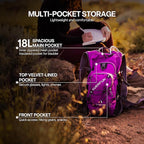 Everfun Hydration Backpack 18L with Water Bladder 2L/3L Hiking Water Backpack Women Men Hydration Pack Insulated Lightweight Day Hydropack with Storage for Hiking, Biking, Running, Festival