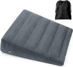 Inflatable Wedge Pillow, Portable Travel Wedge Pillow, Fast Inflation & Deflation Inflatable Wedge Pillows for Travel, Blow Up Sleeping Back Knee Bed