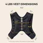 PACEARTH Weighted Vest,4lb/6lb/10lb/12lb/16lb/20lb/25lb/30lb Weight Vest with Reflective Stripe, Body Weight Vests Adjustable for Men, Women Workout, Strength Training, Running, Walking, Jogging