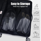 Gloppie Shoe Bags for Travel, (2-Pack) Shoe Storage Bag with Drawstring, Packing Organizer for Sneakers, Gym, Luggage, Closet, Weekender Overnight Travel Essentials