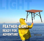 Portable Adjustable Camping Table - Sturdy Aluminum, Oversized Foldable Surface for Outdoor Picnic, BBQ, and Indoor Use