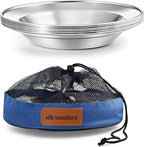 Stainless Steel Plate Set - 8.5 inch Ultra-Portable Dinnerware Set BPA Free Plates for Outdoor Camping | Hiking | Picnic | BBQ | Beach