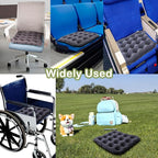 Inflatable Seat Cushion, Portable Air Seat Chair Cushions for Pressure Relief Breathable Waffle Square Seat Pad for Home Car Wheelchairs Office Chairs and Airplanes (2PCS)