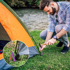 12 Pack Tent Stakes, 7075 Ground Metal Camping Aluminum Tent Pegs, Lightweight Tent Stakes Heavy Duty Spikes Camping Accessories