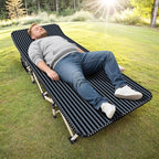 ATORPOK Oversized Camping Cot for Adults, Extra Wide 31.5'' Folding Bed with Carry Bag, Lightweight 500lbs Support, Portable Sleeping Cot for Home, Office, Camping