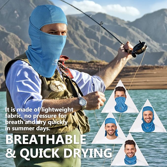 Balaclava Face Mask Sun UV Protection Breathable Full Head Mask for Men Women Skiing Cycling