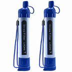 2 Pack Water Filter Straw - Water Purifying Device - Portable Personal Water Filtration Survival - for Emergency Kits Outdoor Activities and Hiking - Water Filter Camping Travel Survival Backpacking