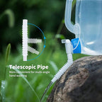 Collapsible Water Jug, 10 Packs 5.3 Gallon BPA Free Camping Water Container with Spigot, Portable Water Storage Carrier for Emergency Survival Hiking Backpacking Outdoors - Food Grade LDPE