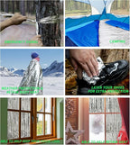 Emergency Foil Thermal Blanket (Pack of 25), 210 x 160 cm (82" x 63") Emergency shelter Survival Reflective Blankets Perfect for Outdoors, Hiking, Survival, Marathons or First Aid