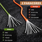 Fire Starter Survival Kit – 4 Ferro Rods (4", 3.2", 2×2.4"), 2 Strikers, 2 Tinder Wicks (13" Each), and 2 Paracords (40“ Each). Flint and Steel Emergency Tool.