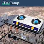 2 Burner Camping Stove with white color