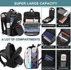 Extra Large Backpack for Men 50L,17inch Travel Backpack with USB Charging Port,TSA Big Business Anti Theft Durable Laptops Backpack,Water Resistant College Padded Computer Bag Gifts for Men Women,Grey