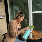 GiNT 51 Oz Stainless Steel Thermal Coffee Carafe, Double Walled Vacuum Insulated Flask, 12 Hour Heat Retention, 1.5 Liter Tea, Water, and Coffee Dispenser (Upgraded version Blue)