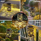 Upgraded Butterfly Solar Lights for Outside Garden Decor, Hanging Solar Lanterns Outdoor Waterproof Metal Butterfly Decorations for Patio, Yard, Pathway, Porch, Birthday Gifts for Women