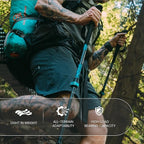 Adjustable Carbon Fiber Trekking Poles – Lightweight Hiking Poles with Quick Lock, Collapsible Walking Sticks for Backpacking, Camping, Glacial Wave Strider X for Climbing & Travel