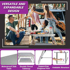supregear Outdoor Camping Foldable Table, Portable Durable Picnic Table, Easy Setup Aluminum Alloy Frame, Ideal for Grill, Garden, Dining, BBQ, Party