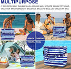 Bluboon Waterproof Beach Tote Pool Bags for Women Ladies Extra Large Carry On Bag With Wet Compartment for Weekender Travel