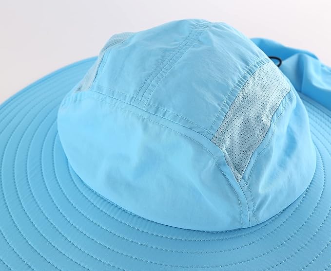 Home Prefer UPF 50+ Mens Wide Brim Fishing Hat with Neck Flap Sun Hat for Men Women Sun Protection Cap