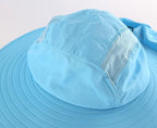 Home Prefer UPF 50+ Mens Wide Brim Fishing Hat with Neck Flap Sun Hat for Men Women Sun Protection Cap