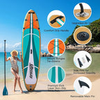 Inflatable Stand Up Paddle Board: Uboway Inflatable Kayak Paddle Board with Premium SUP Accessories, Non-Slip Comfort Deck with Backpack, Bonus Dry Bag & Hand Pump, Sup Board for Yoga Fishing Surf