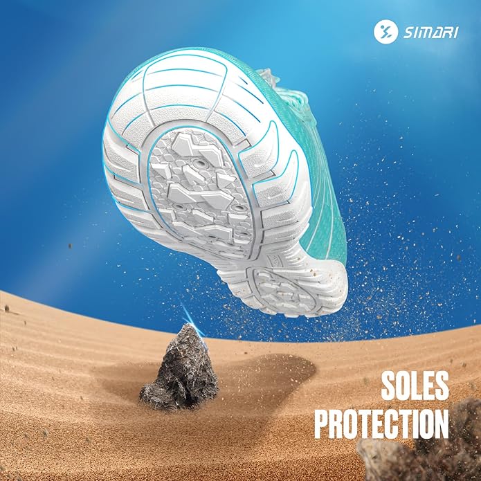 SIMARI Water Shoes for Women Men - Barefoot Quick-Dry Aqua Socks | Lightweight Swim Shoes for Surfing, Swimming, Beach Sports, Kayaking, Diving | Non-Slip Design