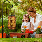 2 Pack Solar Lanterns Outdoor Waterproof, Metal LED Garden Light,for Yard, Patio, Lawn, Tabletop, Pathway, Landscape,Walkway, Terrace, Balcony (Hummingbird)