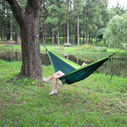 Camping Hammock, Super Lightweight Portable Parachute Hammock with Two Tree Straps Single or Double Nylon Travel Tree Hammocks for Camping Backpacking Hiking