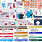 First Aid Kit, Professional Trauma First Aid Kit with Labelled Compartments Molle System for Car, Hiking, Backpacking, Camping, Traveling, and Cycling