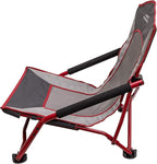 ALPS Mountaineering Rendezvous Low Camping Chairs for Adults with Arms, Cool Mesh Center, Powder Coated Steel Frame, Compact Folding Design and Carry Bag