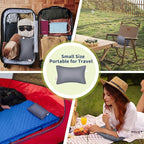 Pro Goleem Small Pillow 11’’x6’’x2.5’’ for Baby Sleeping with Name Tag Mini Tiny Pillow for Room Couch Sofa Chair and Outdoor Car Air Nap Neck Lumbar Knee Rest Pillows, Gray