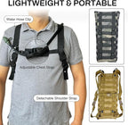 5L Hydration Pack, Water Backpack with 3L Water Bladder, MOLLE System for Outdoor Hiking, Biking, Running