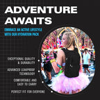 Sojourner Hydration Pack, Hydration Backpack - Water Backpack with 2l Hydration Bladder, Festival Essential - Rave Hydration Pack Hydropack Hydro for Hiking, Running, Biking, Festival Gear