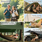 FREE SOLDIER Camping Tarp Waterproof Portable Multifunctional Outdoor Camping Traveling Awning Backpacking Shelter Rain Tarp (Brown 10×13ft)