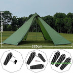 Longeek 2-4 Person Camping Tent 4 Seasons Backpacking Ultralight Easy Up Hot Teepee