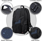 ANTERK Extra Large Backpack, Travel Laptop Backpack, Sturdy TSA Water Resistant 17.3 Inch Backpacks, Anti Theft Business Computer Backpacks Gifts for Men Women, Blue