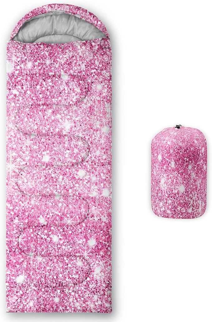 Sleeping Bags for Adults Kids,Backpacking Camping Sleeping Bag for Girls Boys Lightweight Waterproof Cold/Warm Weather Sleeping Bag for All Season